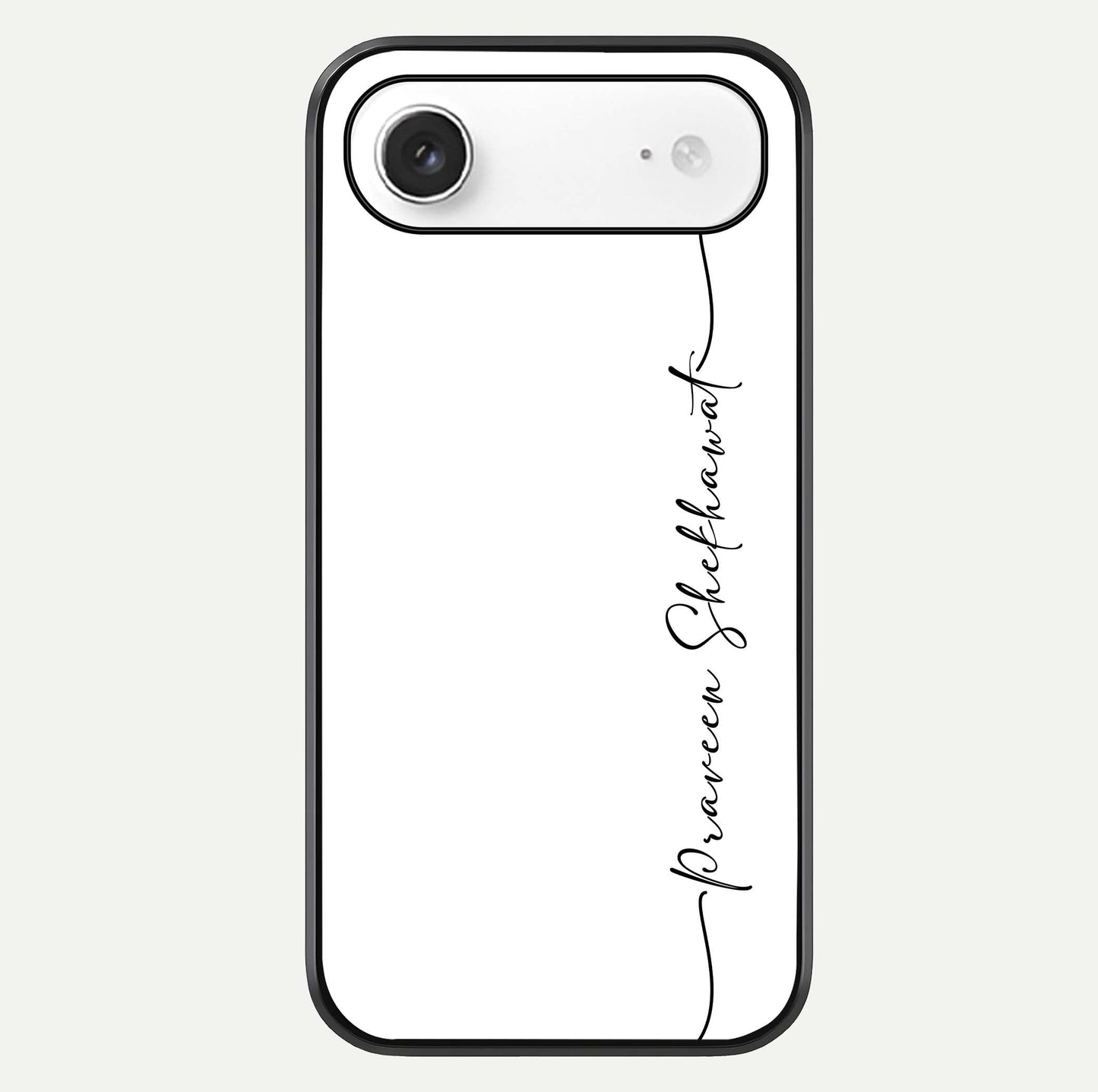 White Tune Custom Name Glass Case For iPhone Air  by Custom World
