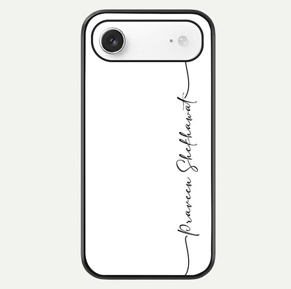 White Tune Custom Name Glass Case For iPhone Air  by Custom World