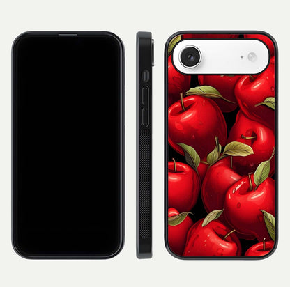 Apple Pattern Glass Case for iPhone Air  front and back layout highlighting clean lines and protective glass finish