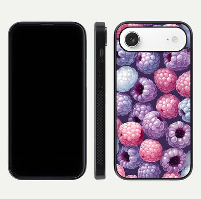 Berry Candy Pop Glass Case for iPhone Air  front-and-back layout showing colorful pattern and sleek protective frame