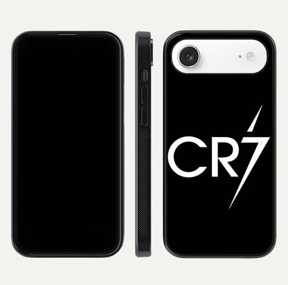 CR7 Elite Strike Glass Case for iPhone Air  dual-view layout showing sport tones and edge clarity