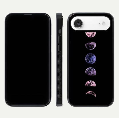 Crimson All Planets Glass Case for iPhone Air  dual-view layout displaying crimson tones and curved edges