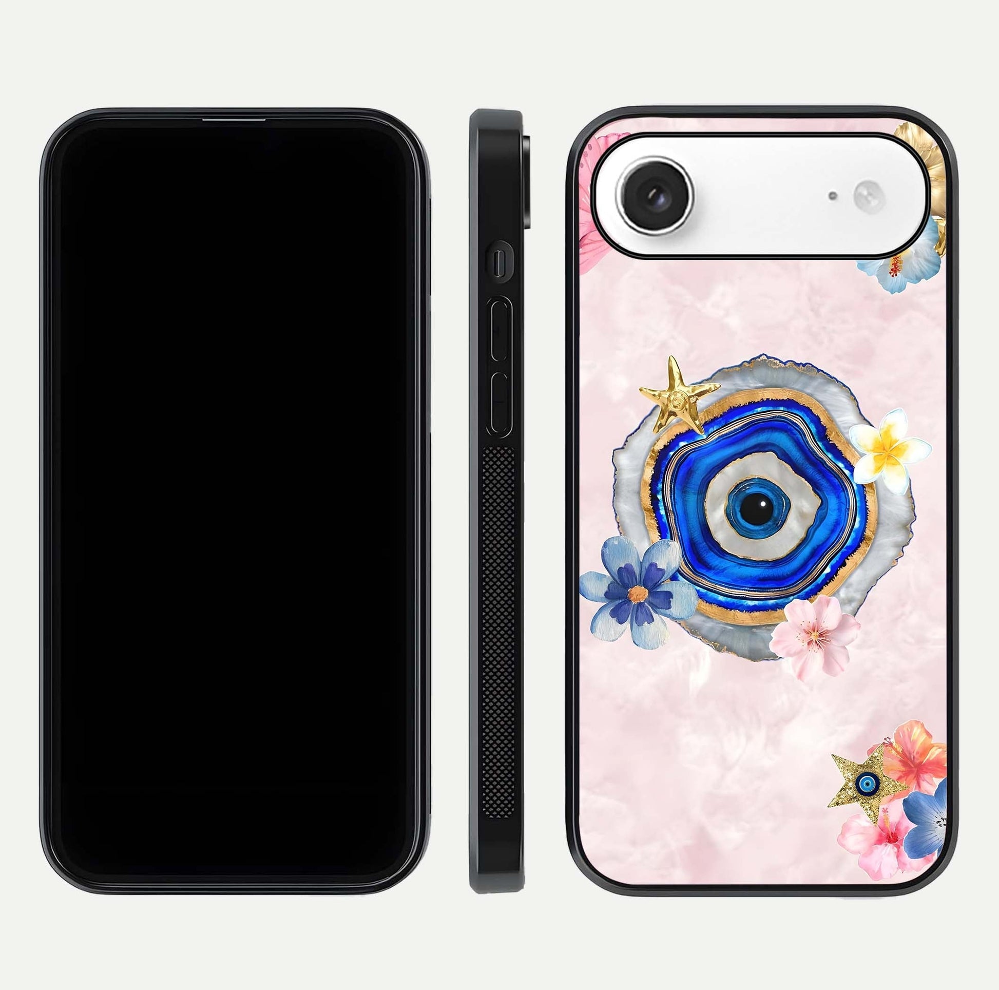 Divine Aura Bloom Glass Case for iPhone Air  dual-view layout displaying divine color tones and smooth edges