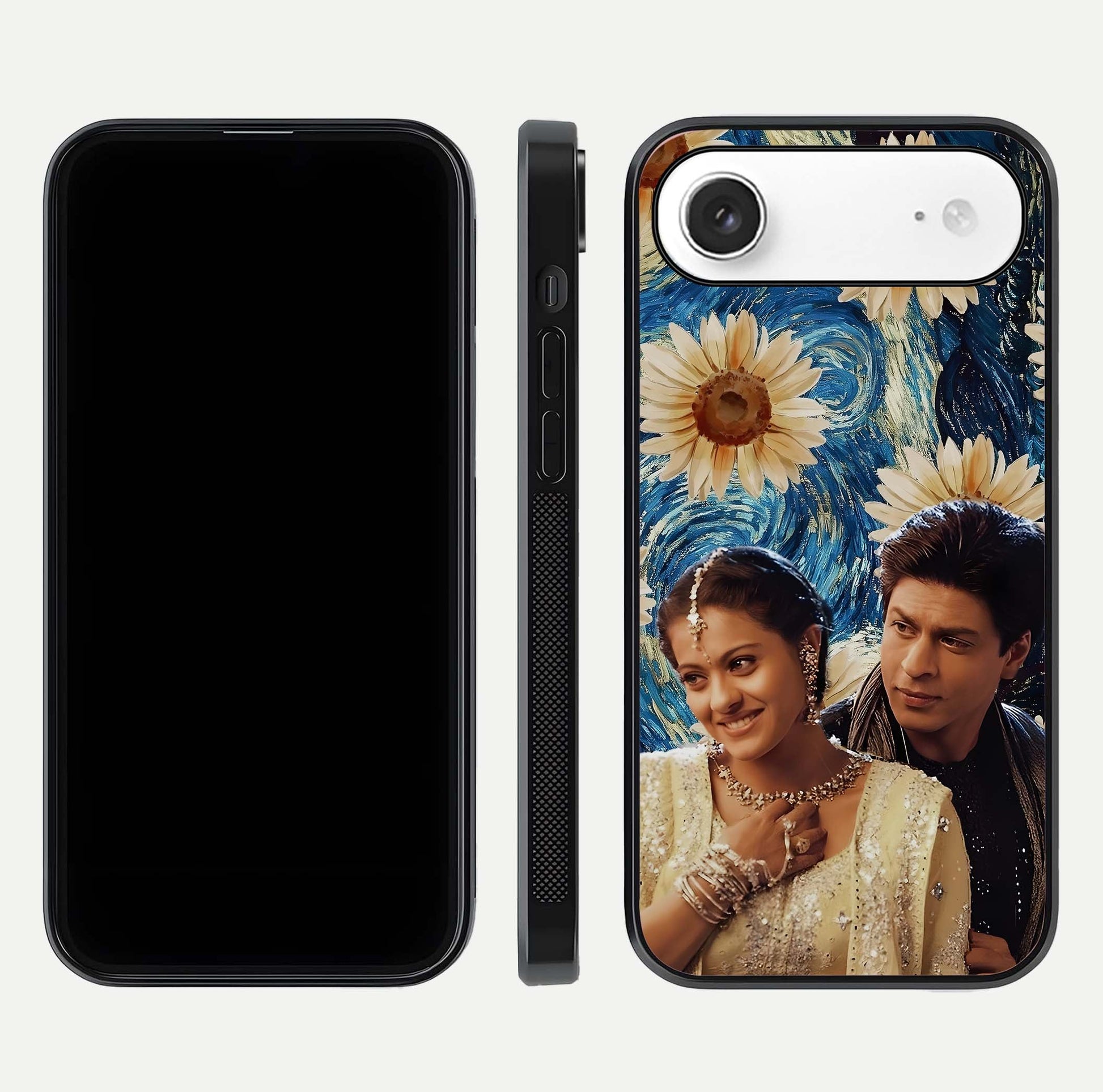 Eternal Love Story Glass Case for iPhone Air  dual-view layout displaying soft hues and smooth glass