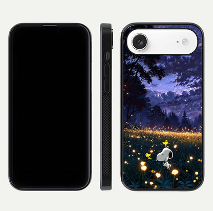 Firefly Meadow Magic Glass Case for iPhone Air  dual-view layout displaying enchanting tones and curved edges