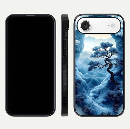 Frozen Serenity Gate Glass Case for iPhone Air  dual-view layout displaying winter theme and smooth curves