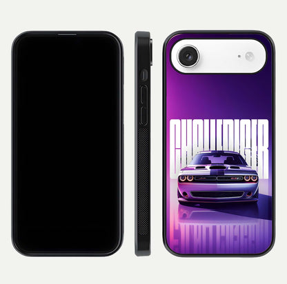 Midnight Muscle Ride Glass Case for iPhone Air  front & back layout with dark automotive tones and edges