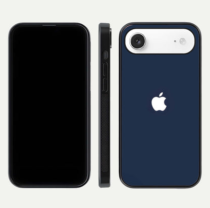 Minimal Apple Night Glass Case for iPhone Air  front & back layout highlighting simplicity and edge curve