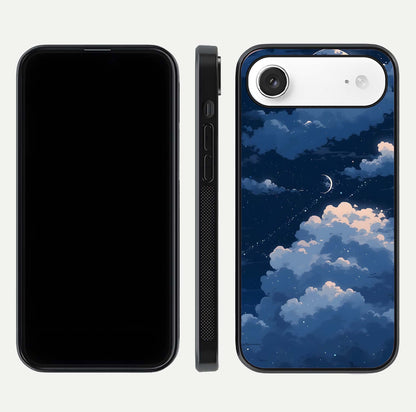 Moon Dream Haze Glass Case for iPhone Air  front & back layout highlighting dreamy design and curved shape