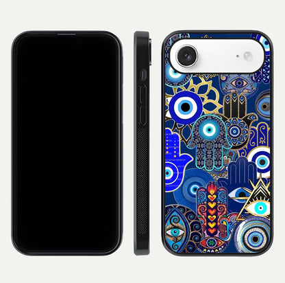 Mystic Palm Guard Glass Case for iPhone Air  front & back layout highlighting spiritual art and edge finish