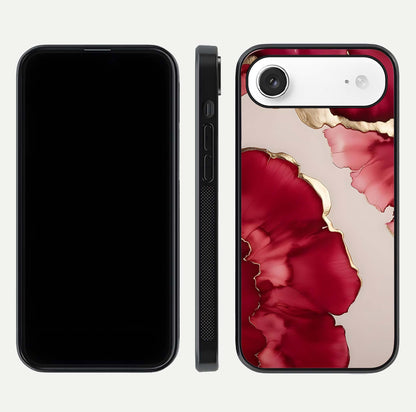 Pink & White Marble Glass Case For iPhone Air