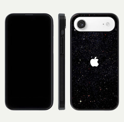 Starry Apple Galaxy Glass Case for iPhone Air  front & back layout showing cosmic tones and sleek edge
