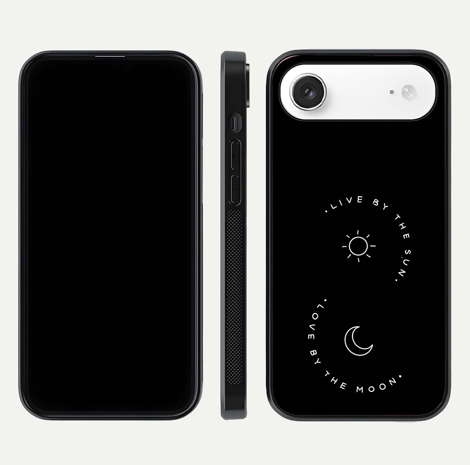 Sun Moon Balance Glass Case for iPhone Air  front & back layout showing smooth gradient and balanced design