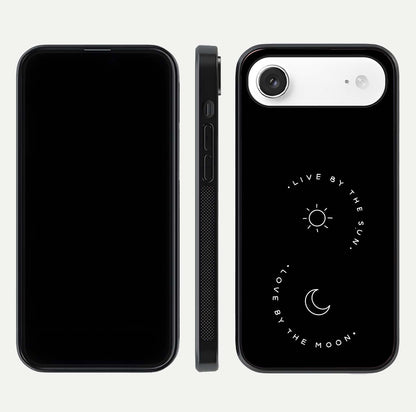Sun Moon Balance Glass Case for iPhone Air  front & back layout showing smooth gradient and balanced design
