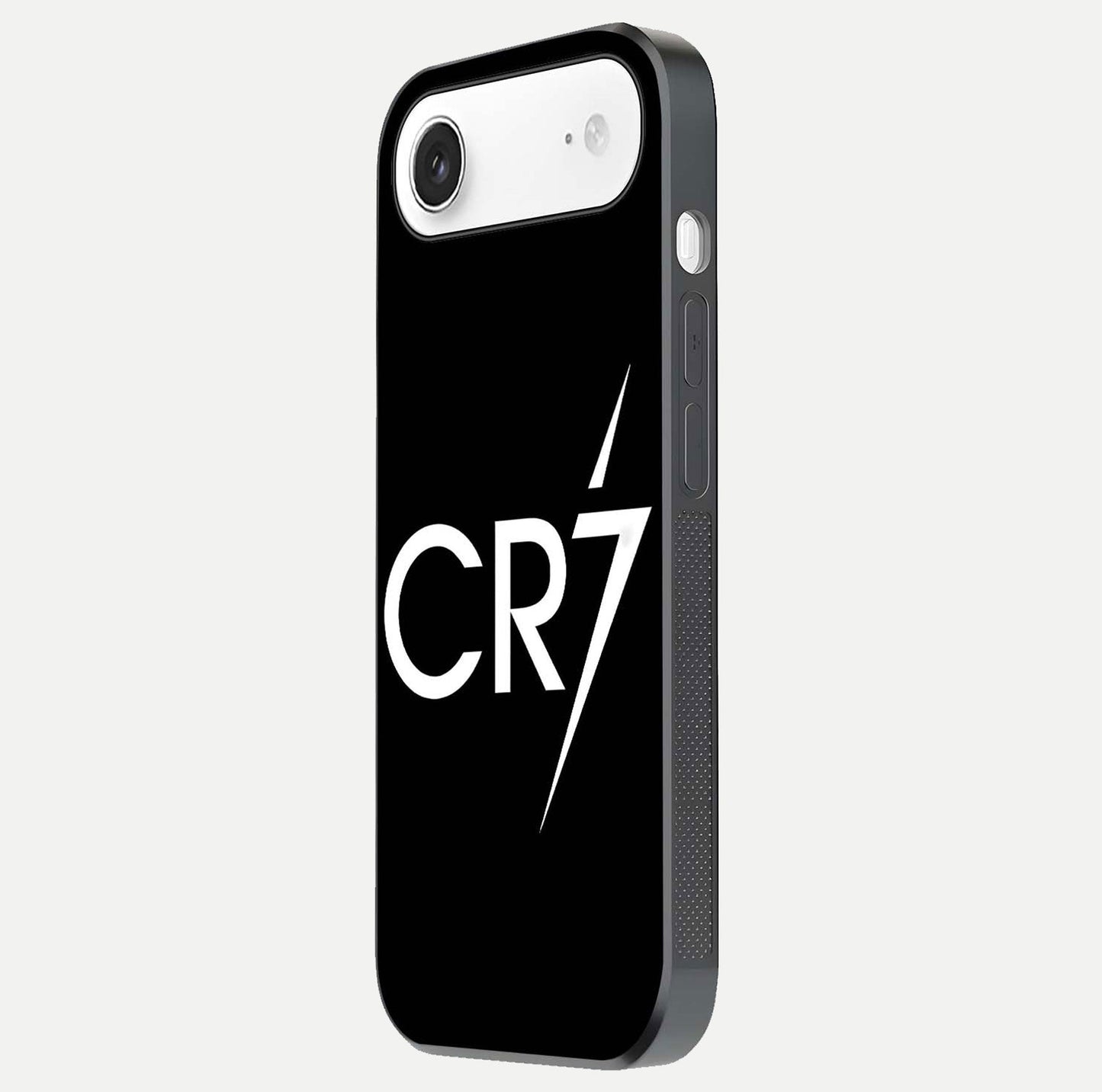 CR7 Elite Strike Glass Case for iPhone Air  side-angle image showing polished edges and vibrant design
