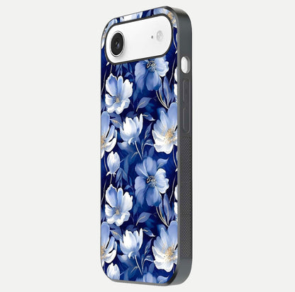 Cute Floral Patterns Glass Case for iPhone Air  side-angle image showing polished surface and gloss tone
