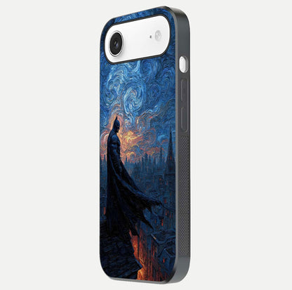 Dark Knight Dusk Glass Case for iPhone Air  side-angle image capturing reflection shine and bold contrast