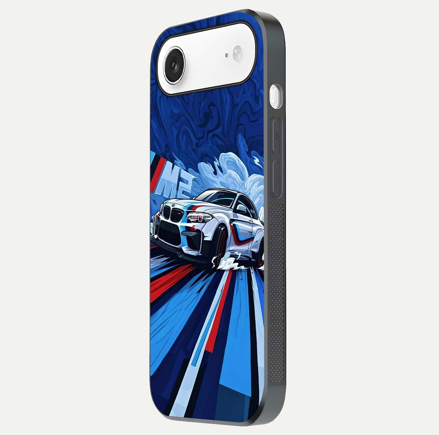 Drift Power Rush Glass Case for iPhone Air  side-angle image capturing reflection glow and smooth curve