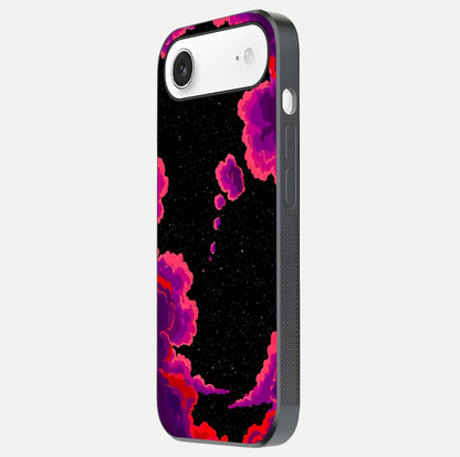 Galaxy Dream Frame Glass Case for iPhone Air  side-angle image showing reflection light and premium finish