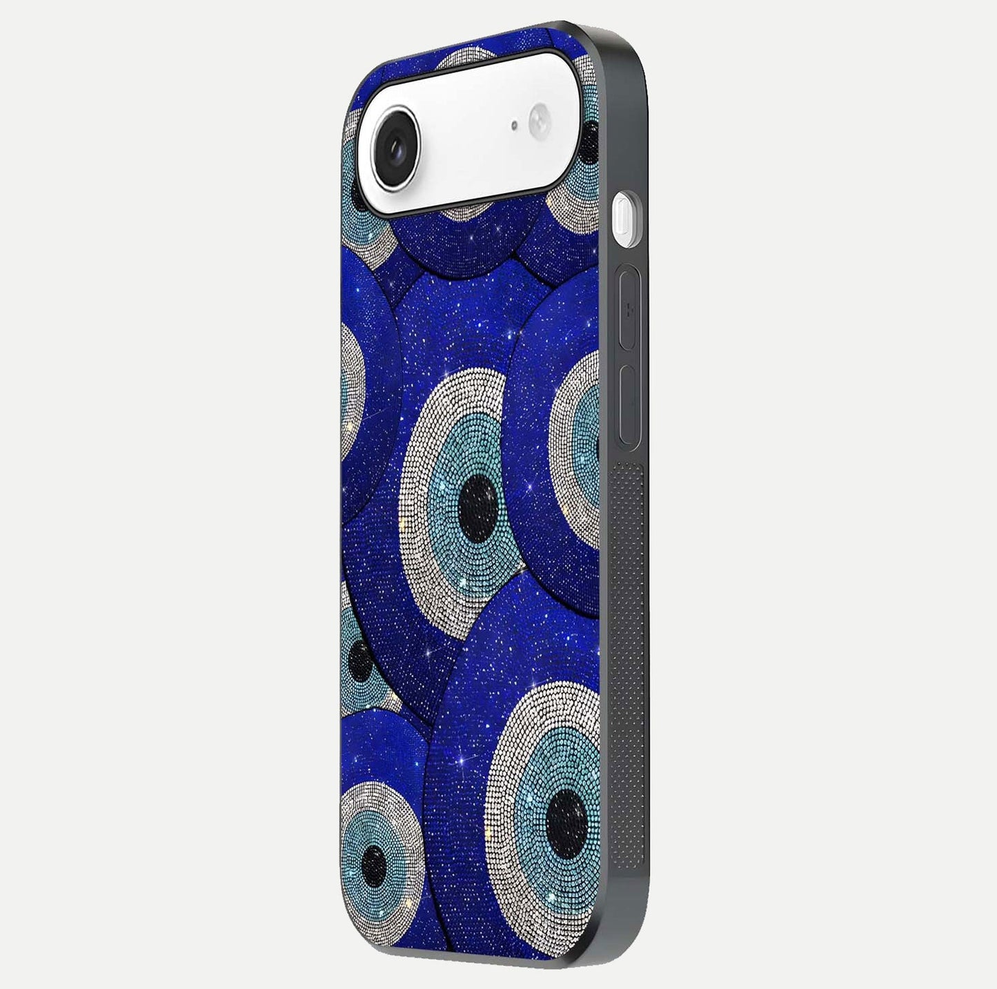 Galaxy Eye Flow Glass Case for iPhone Air  side-angle image showing reflection detail and premium shine