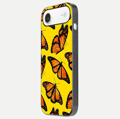 Golden Wing Flight Glass Case for iPhone Air  side-angle image showing polished surface and golden gradient