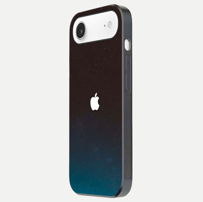 Green Emerald Apple Logo Glass Case for iPhone Air  side-angle image showing reflection polish and rich emerald hue
