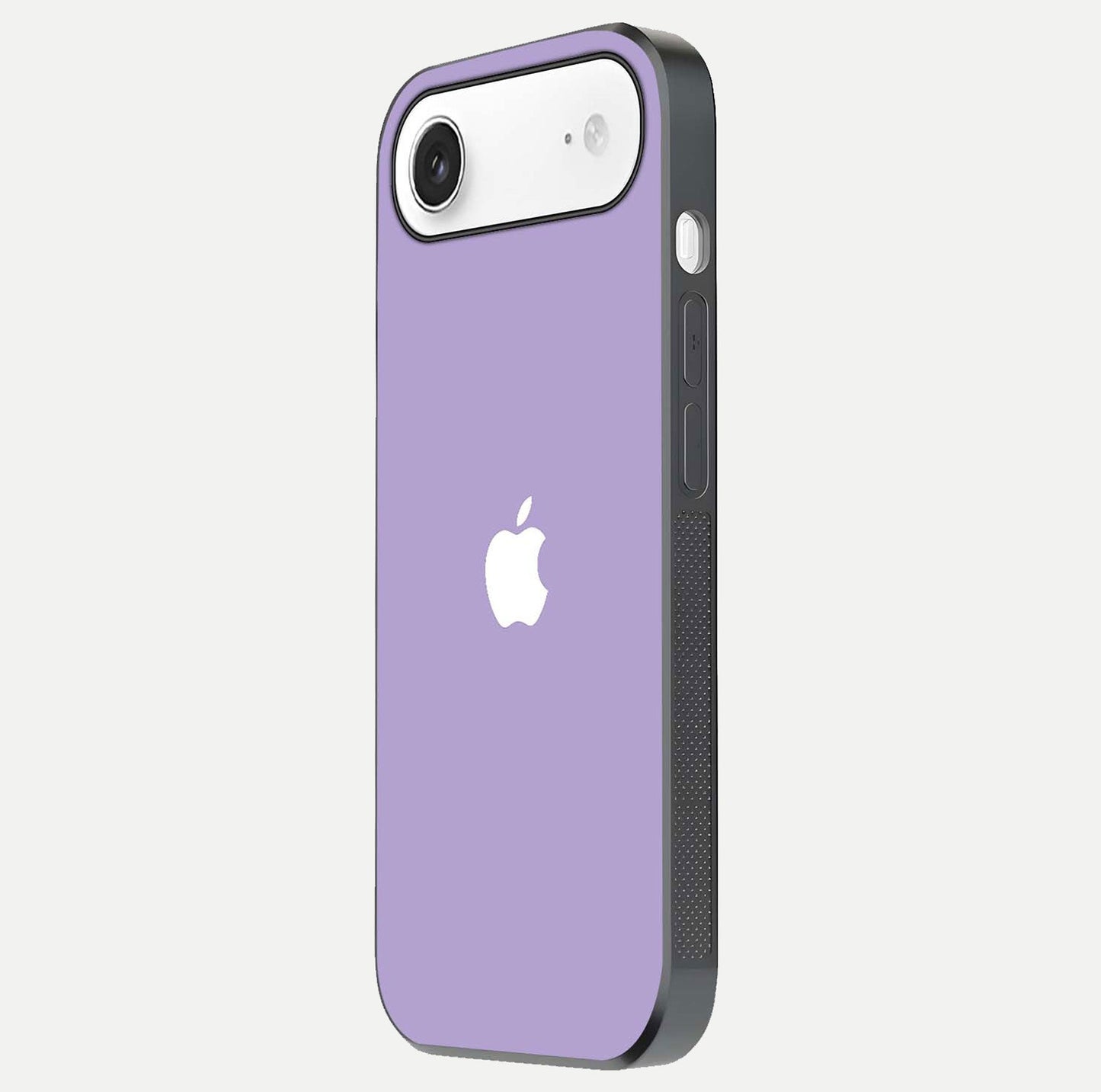 Lavender Soft Minimal Glass Case for iPhone Air  side-angle image showing smooth reflection and minimal look