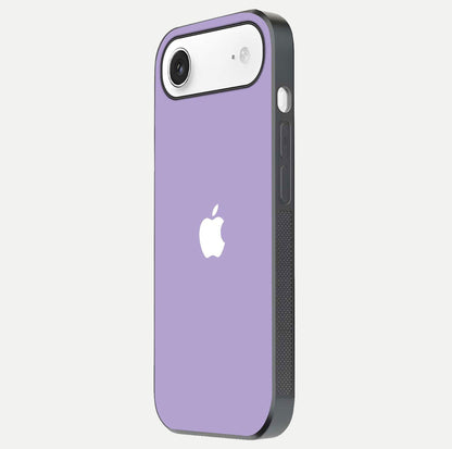 Lavender Soft Minimal Glass Case for iPhone Air  side-angle image showing smooth reflection and minimal look