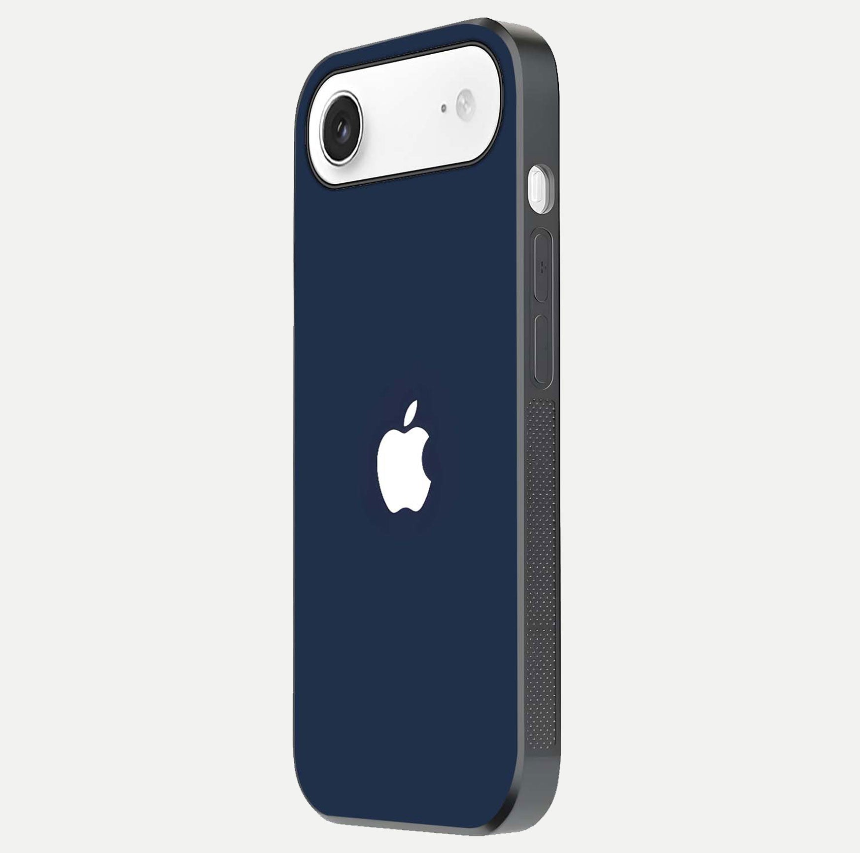 Minimal Apple Night Glass Case for iPhone Air  side-angle image showing sleek reflection and clean gloss