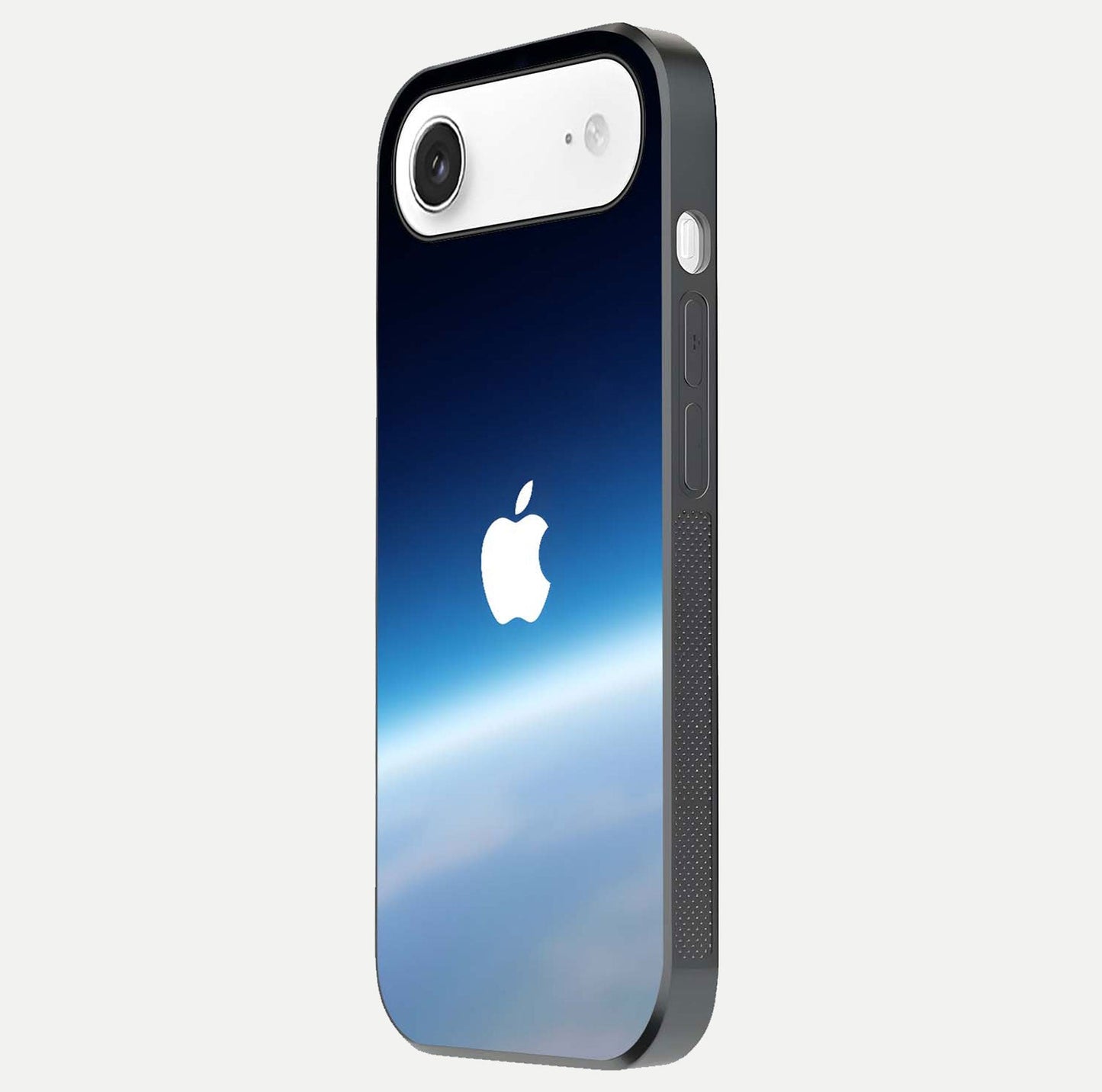 Minimal Apple Sky Glass Case for iPhone Air  side-angle image showing smooth reflection and gentle sky tone