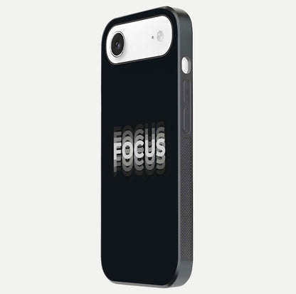 Mono Focus Vision Glass Case for iPhone Air  side-angle image showing smooth reflection and minimal tones