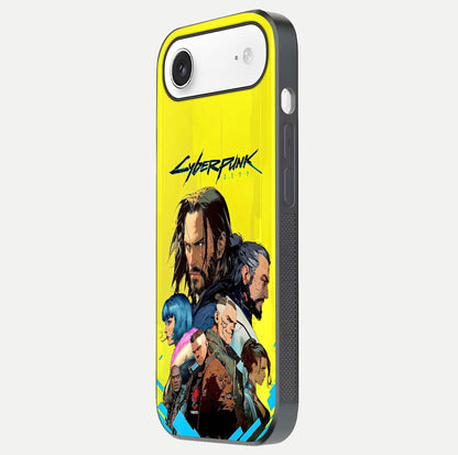 Neon Rebel Genesis Glass Case for iPhone Air  side-angle image showing gloss surface and sharp neon tone