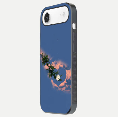 Sky Under Tree Glass Case for iPhone Air  side-angle image showing shine, edge texture, and scenic detail