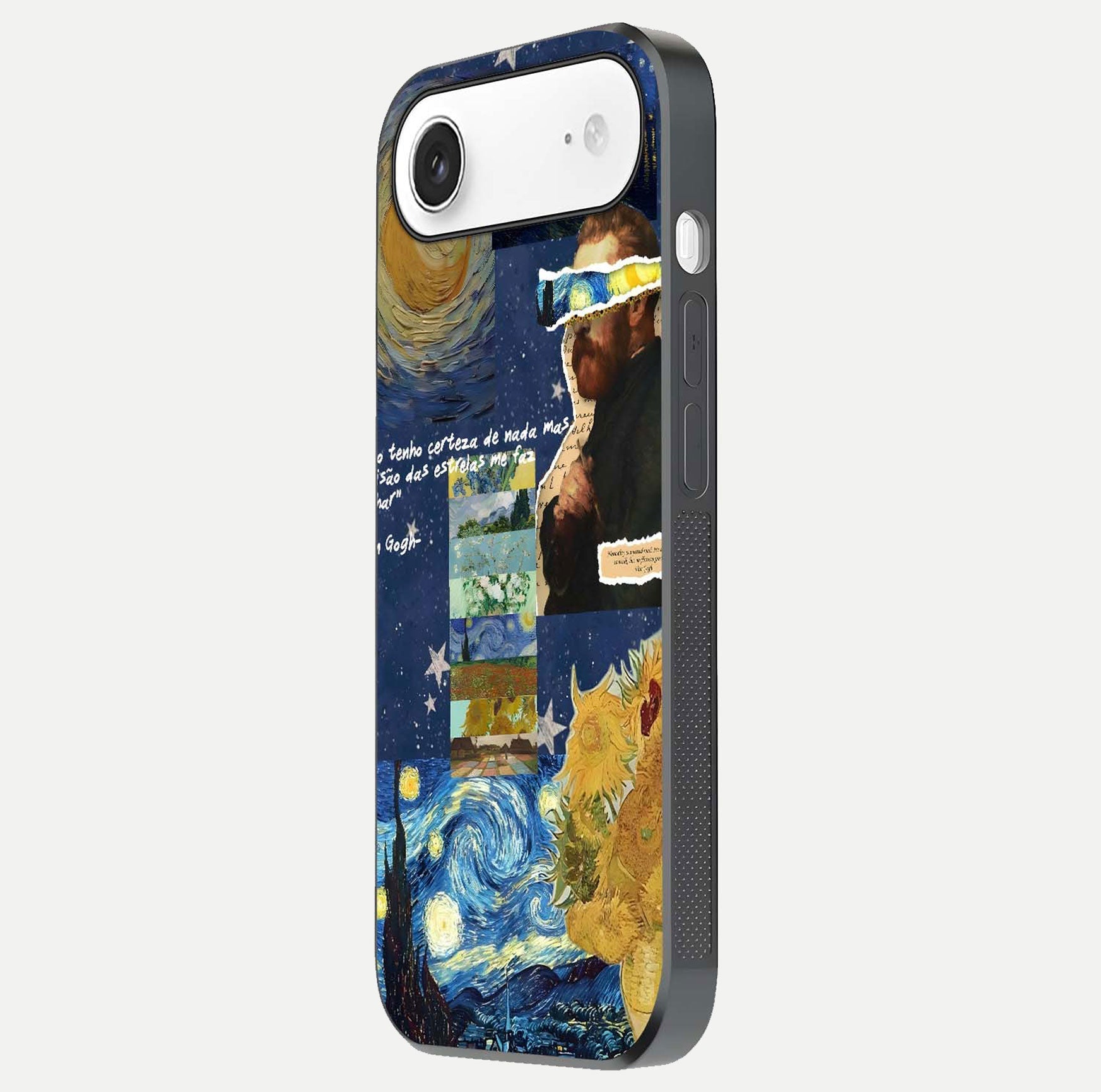 Starry Dream Vision Glass Case for iPhone Air  side-angle image showing reflection and cosmic gradient tones