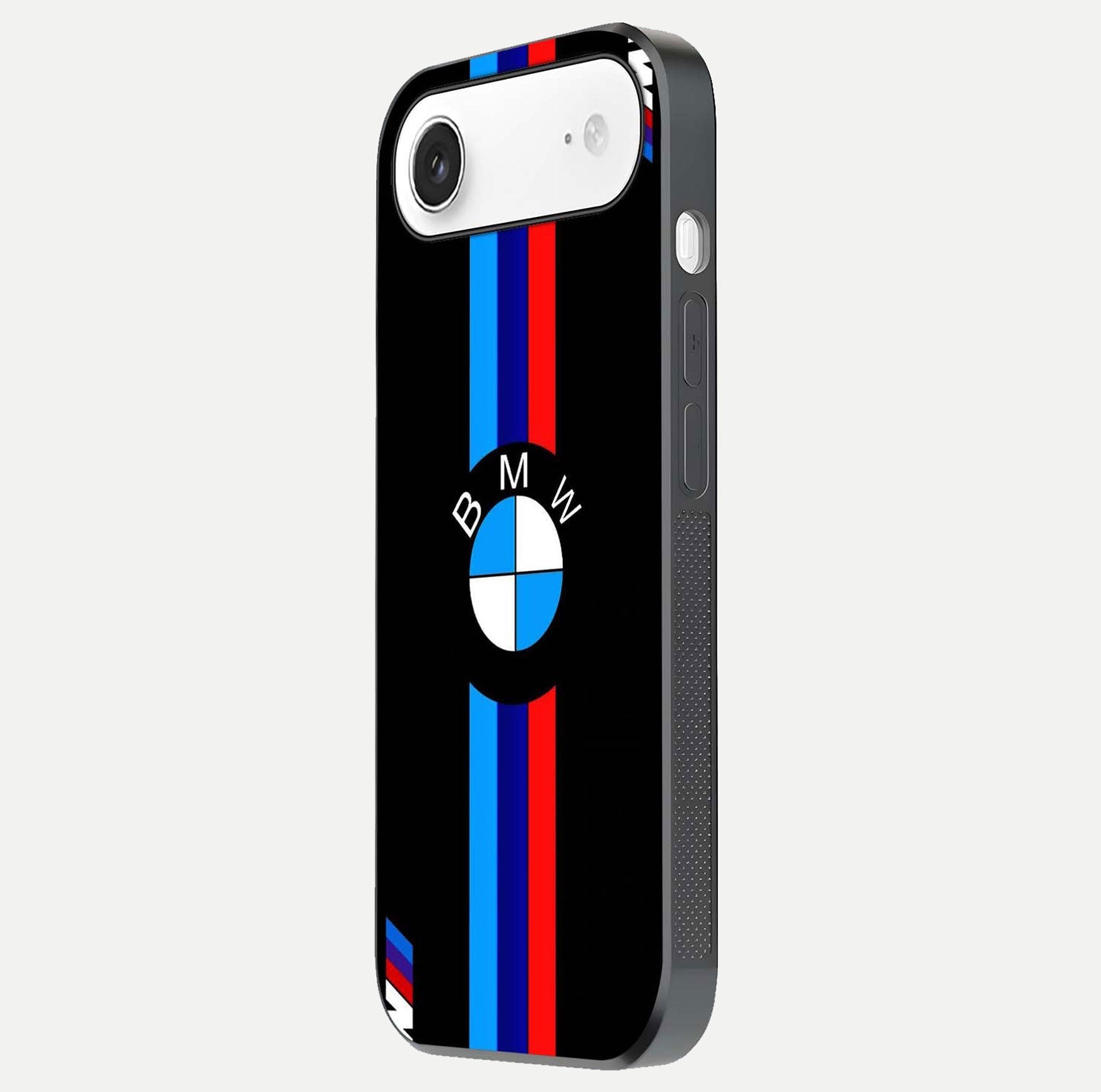 Turbo BMW Beast Glass Case for iPhone Air  side-angle image showing reflection and sleek edge styling