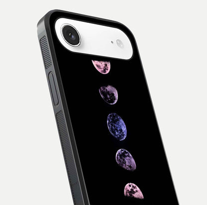 Crimson All Planets Glass Case for iPhone Air  close-up highlighting planet details and reflection polish
