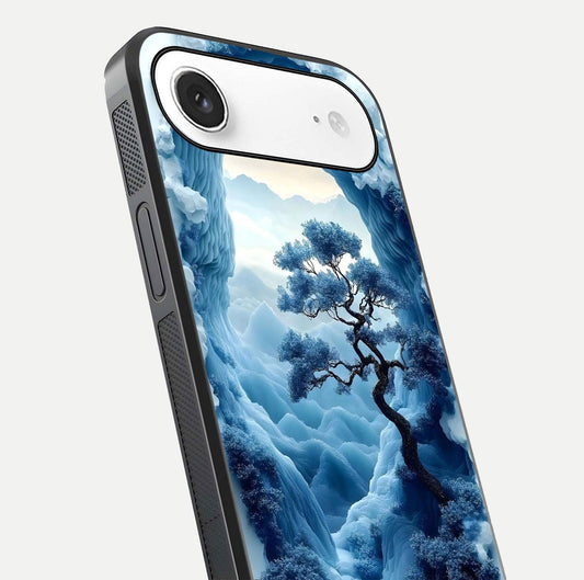 Frozen Serenity Gate Glass Case for iPhone Air  close-up highlighting frosted texture and reflection tone