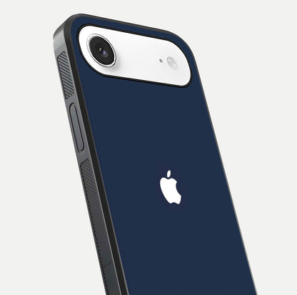Minimal Apple Night Glass Case for iPhone Air  close-up angled shot showing clean reflection and soft tone