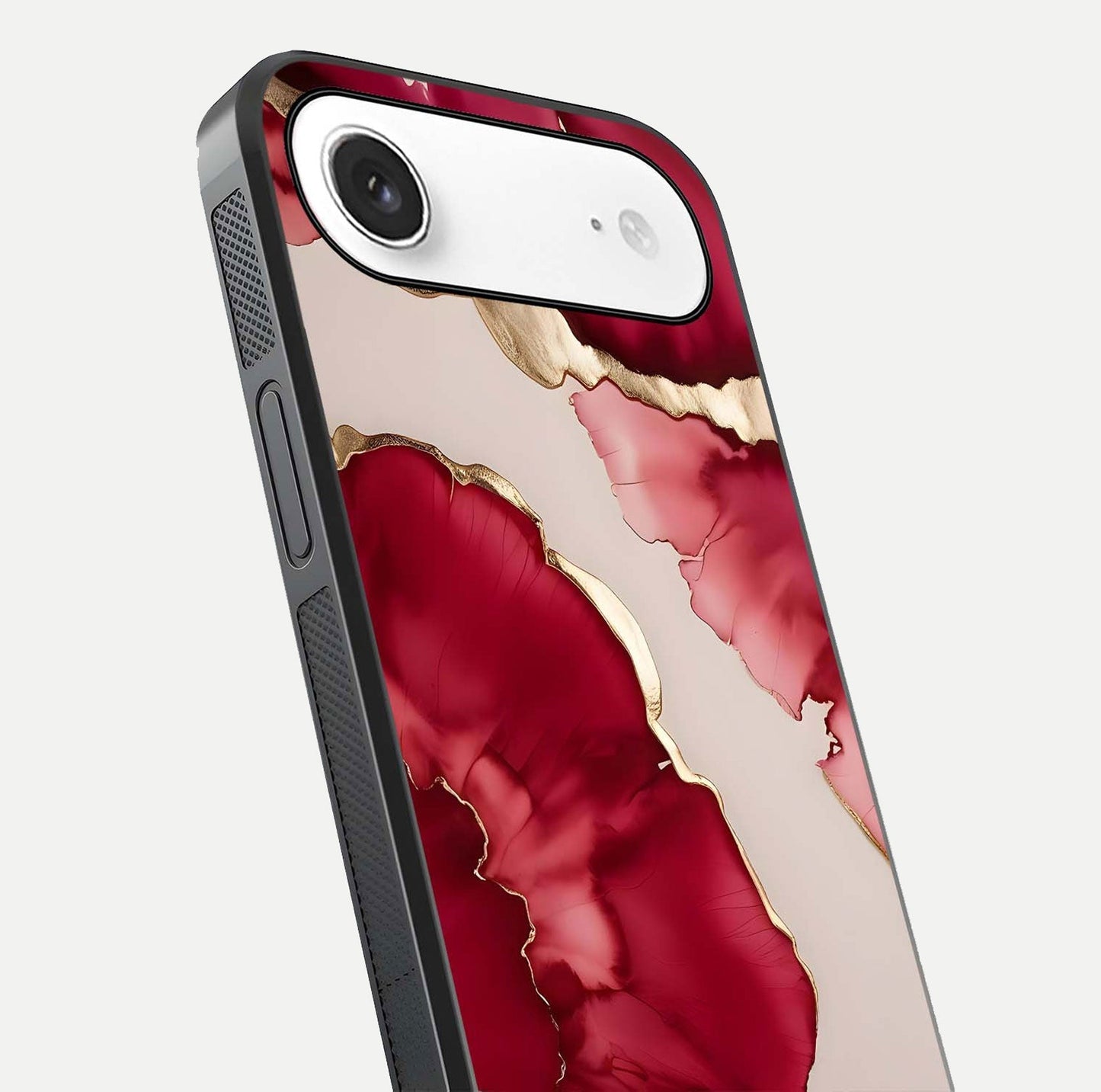 Pink & White Marble Glass Case For iPhone Air