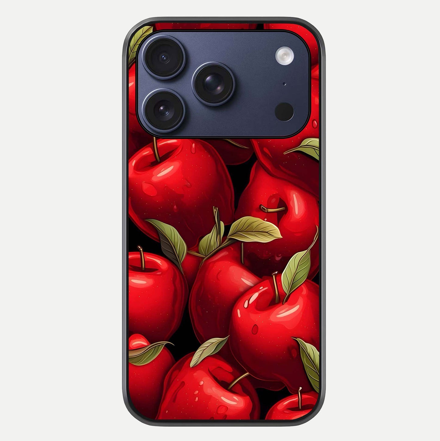 Apple Pattern Glass Case For iPhone 16 Pro by Custom World