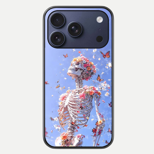 Bloom Beyond Bones Glass Case For iPhone 16 Pro by Custom World