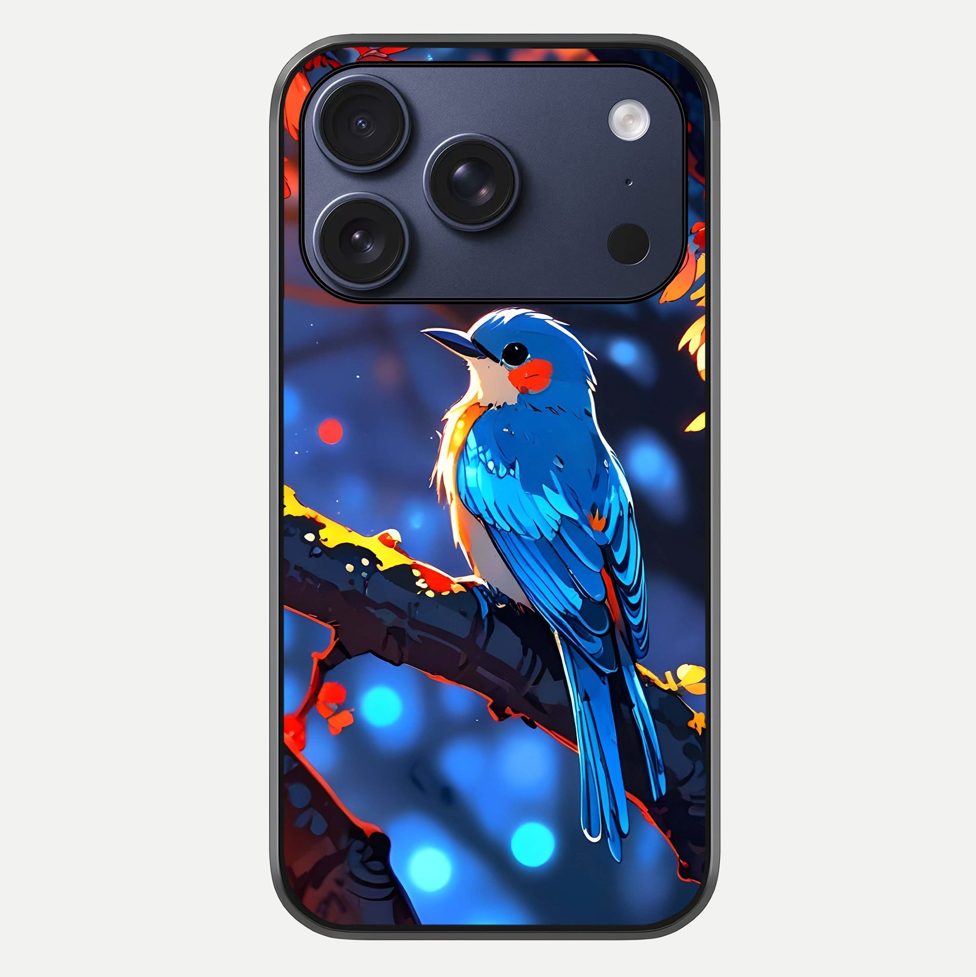 Blooming Spendor Bird Glass Case For iPhone 17 Pro by Custom World