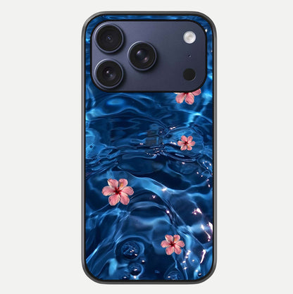 Blooming Water Drift Glass Case For iPhone 16 Pro by Custom World