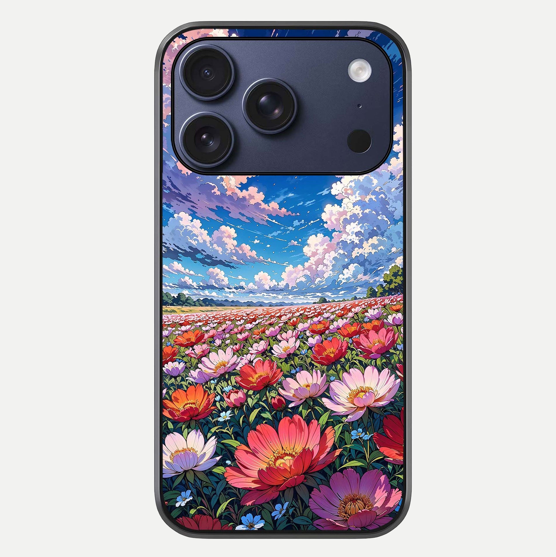 Blossom Sky Field Glass Case For iPhone 16 Pro by Custom World