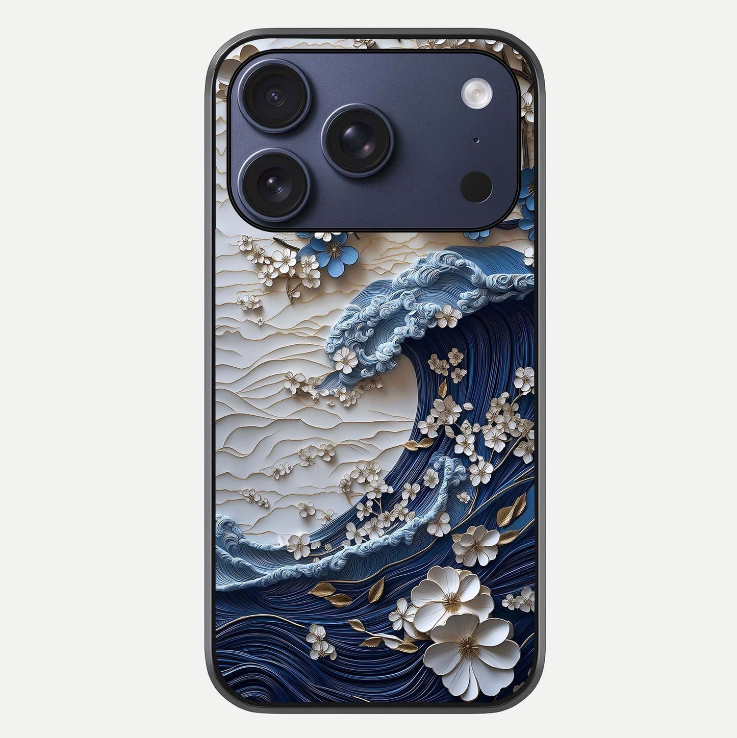 Blossom Wave Art Glass Case For iPhone 17 Pro by Custom World