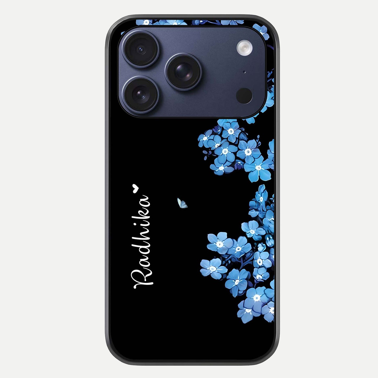 Blue Petal Dream Custom Name Glass Case For iPhone 17 Pro by Custom World