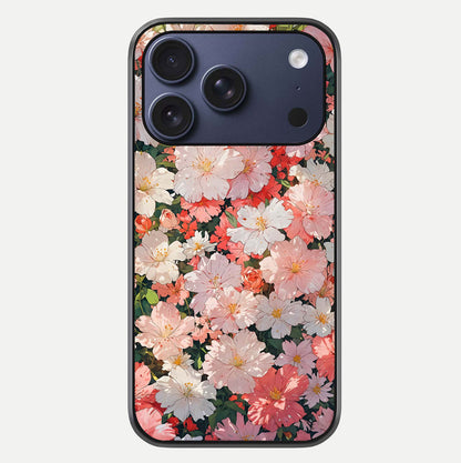 Blush Bloom Field Glass Case For iPhone 16 Pro by Custom World