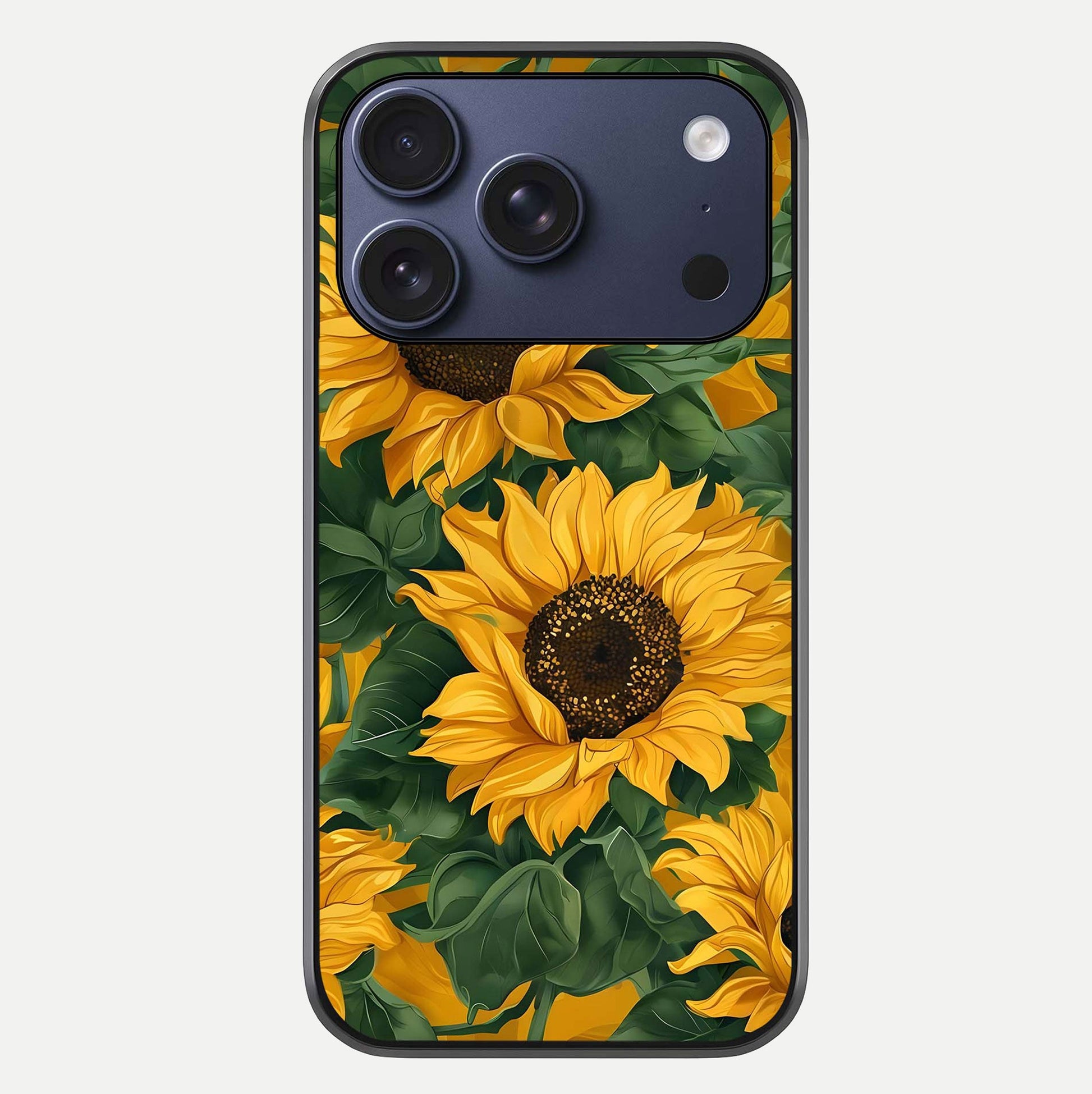 Bright Sunflower Bloom Glass Case For iPhone 17 Pro by Custom World