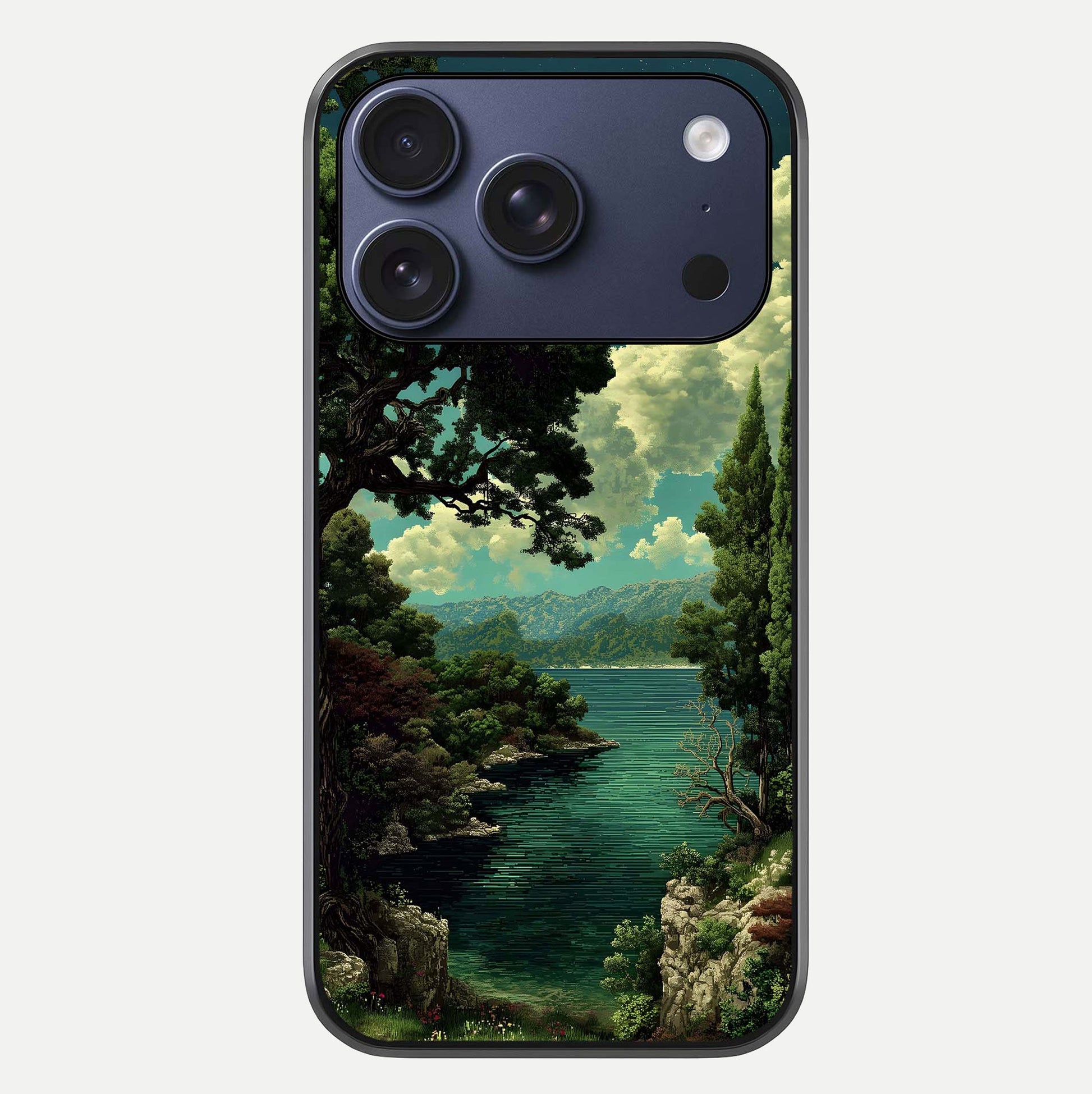 Celestial Lake Peace Glass Case For iPhone 17 Pro by Custom World