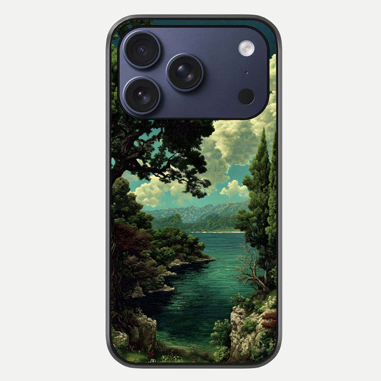 Celestial Lake Peace Glass Case For iPhone 17 Pro by Custom World